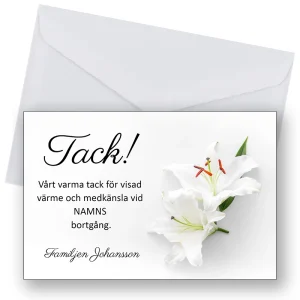 Tackkort